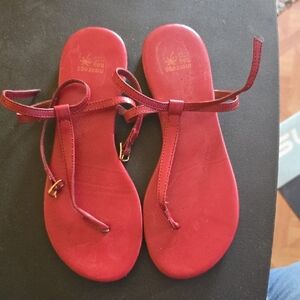IMAN Women's Red Sandals